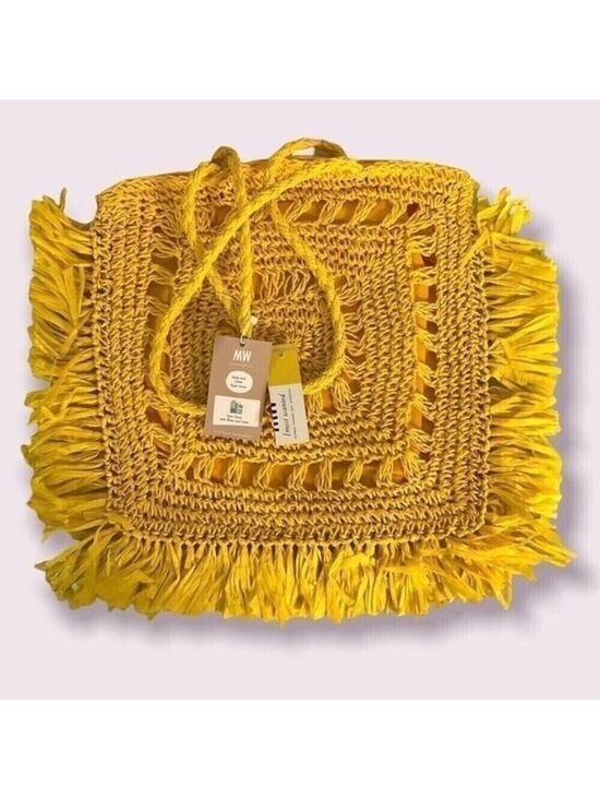 Most Wanted Handbags - USA Seagrass Woven Tote Bag